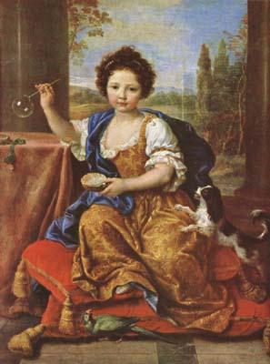 Pierre Mignard Girl Bloing Soap Bubbles (mk08) China oil painting art
